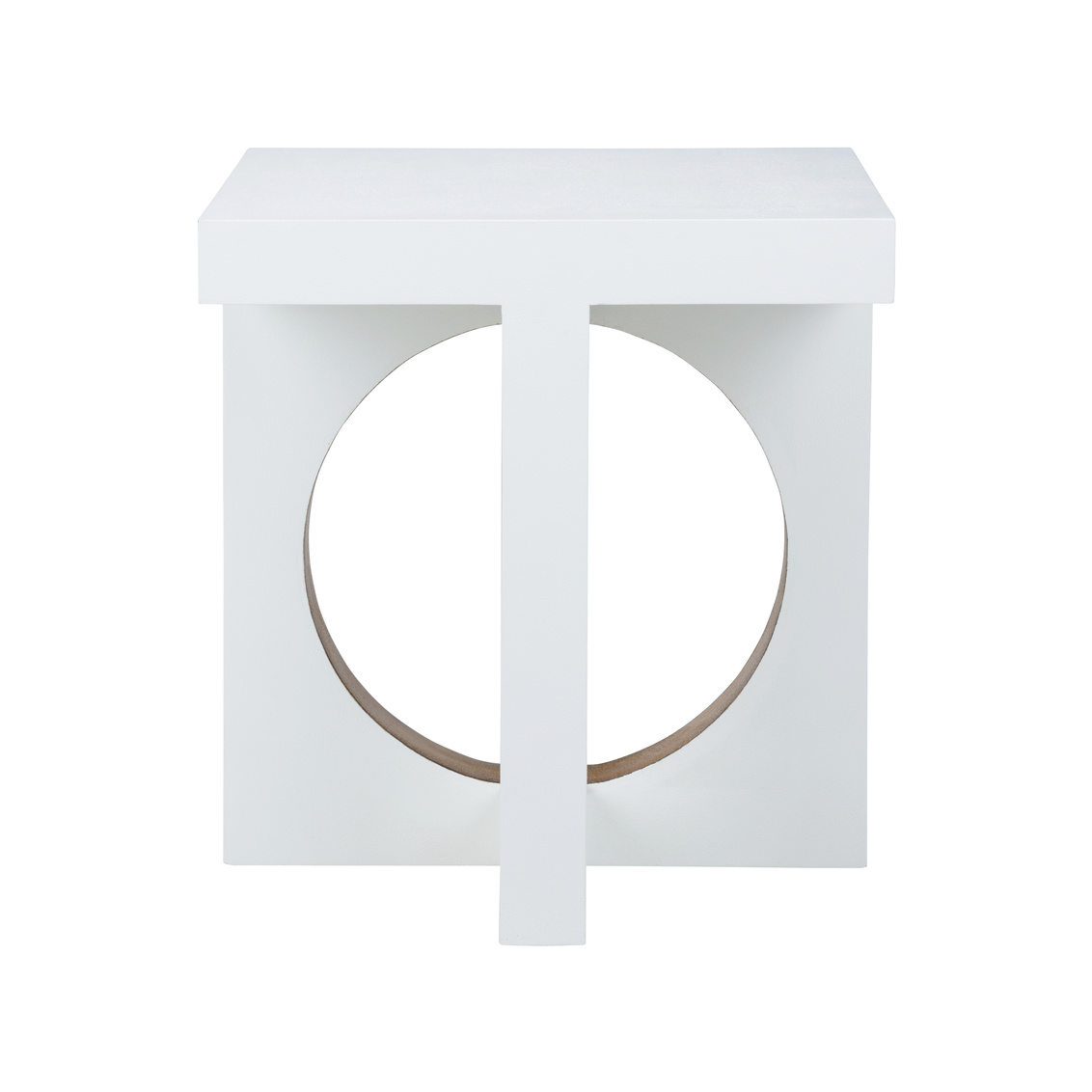 Chelsea House - Swoop Side Table in White/Metallic Gold