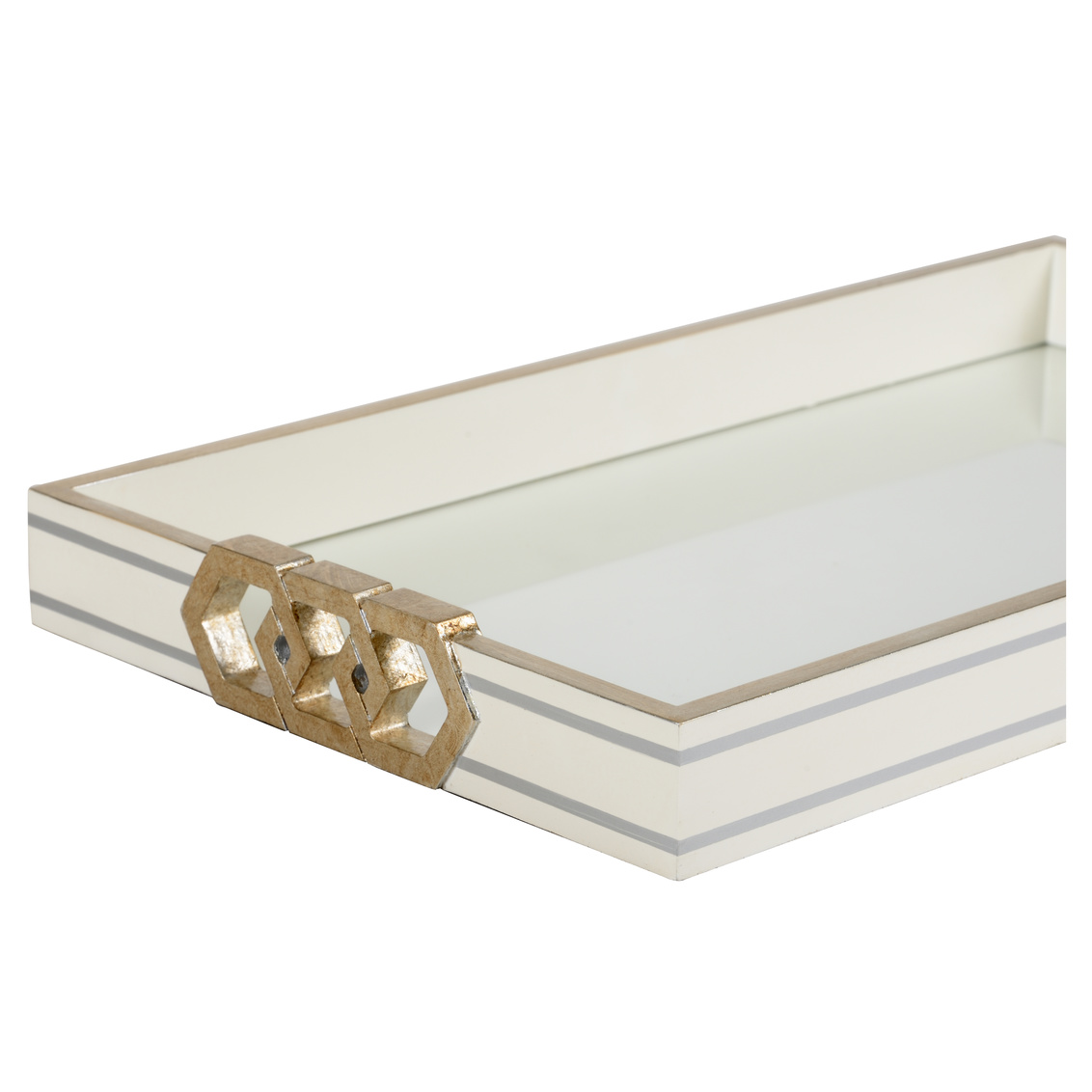 Chelsea House Copas Serving Tray - White/Silver