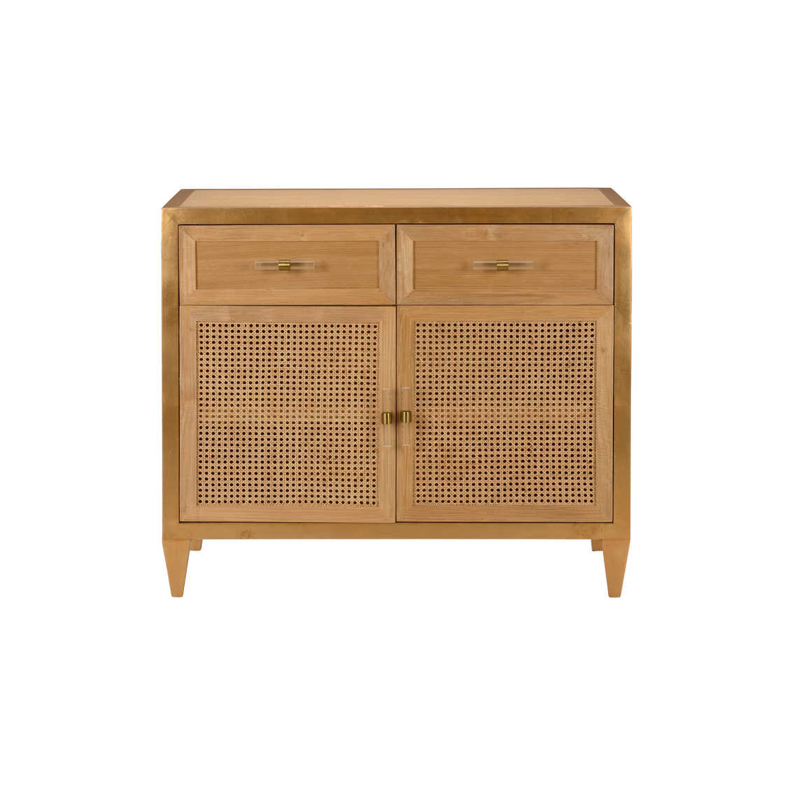 Chelsea House - Petite Caned Buffet in Oak/Gold