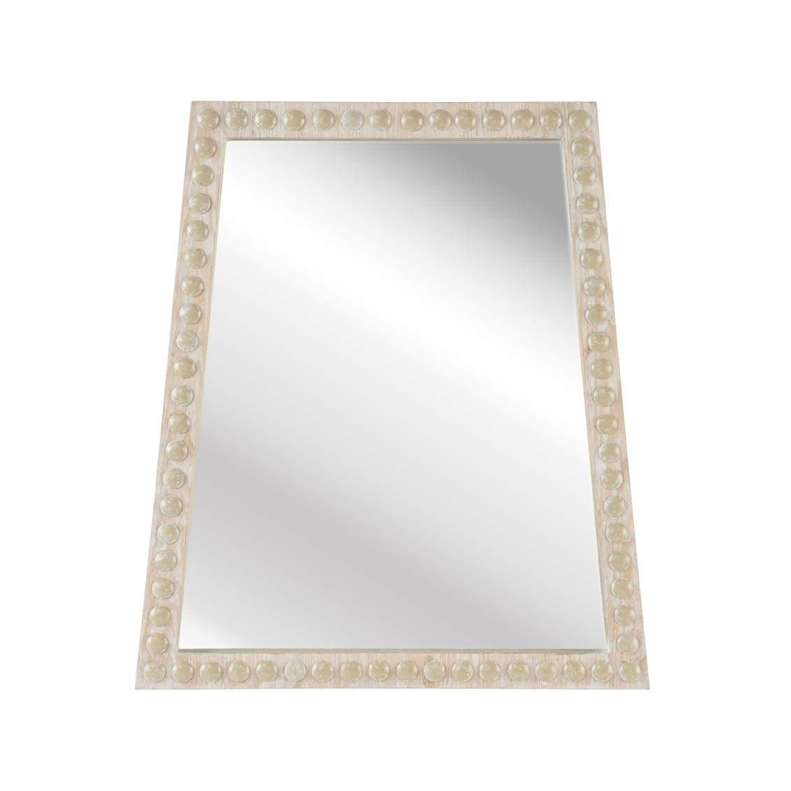 Chelsea House - Trapezoid Mirror in White Washed Tan/Clear/Plain