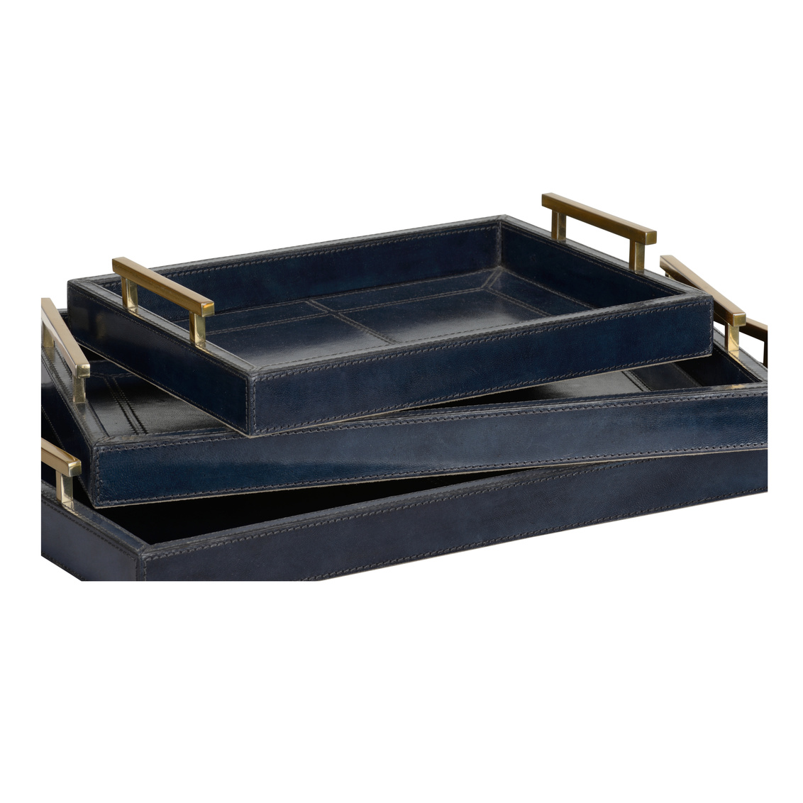 Chelsea House Assured Trays (S3) - Midnight Blue/Antique Brass