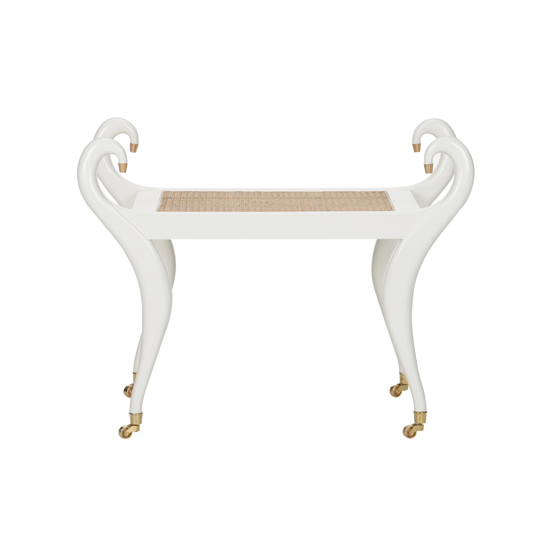 Chelsea House - Swan Vanity Bench in White/Natural