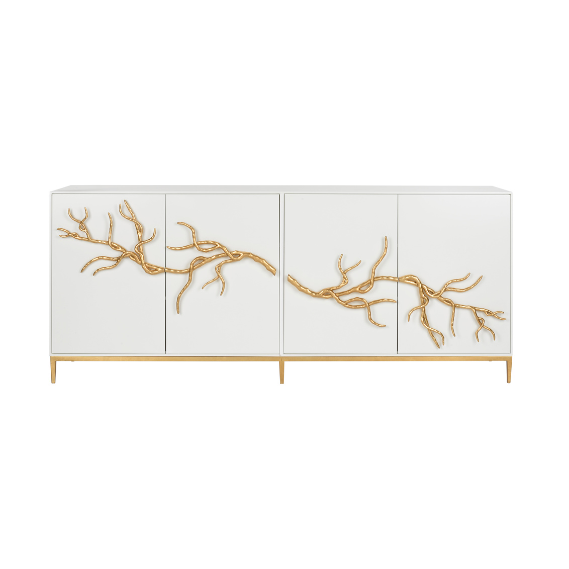 Chelsea House - Branch Cabinet in White/Metallic Gold