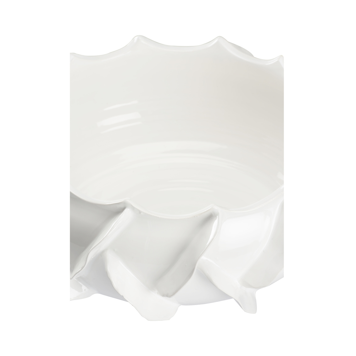 Chelsea House - Shard Bowl in Glossy White