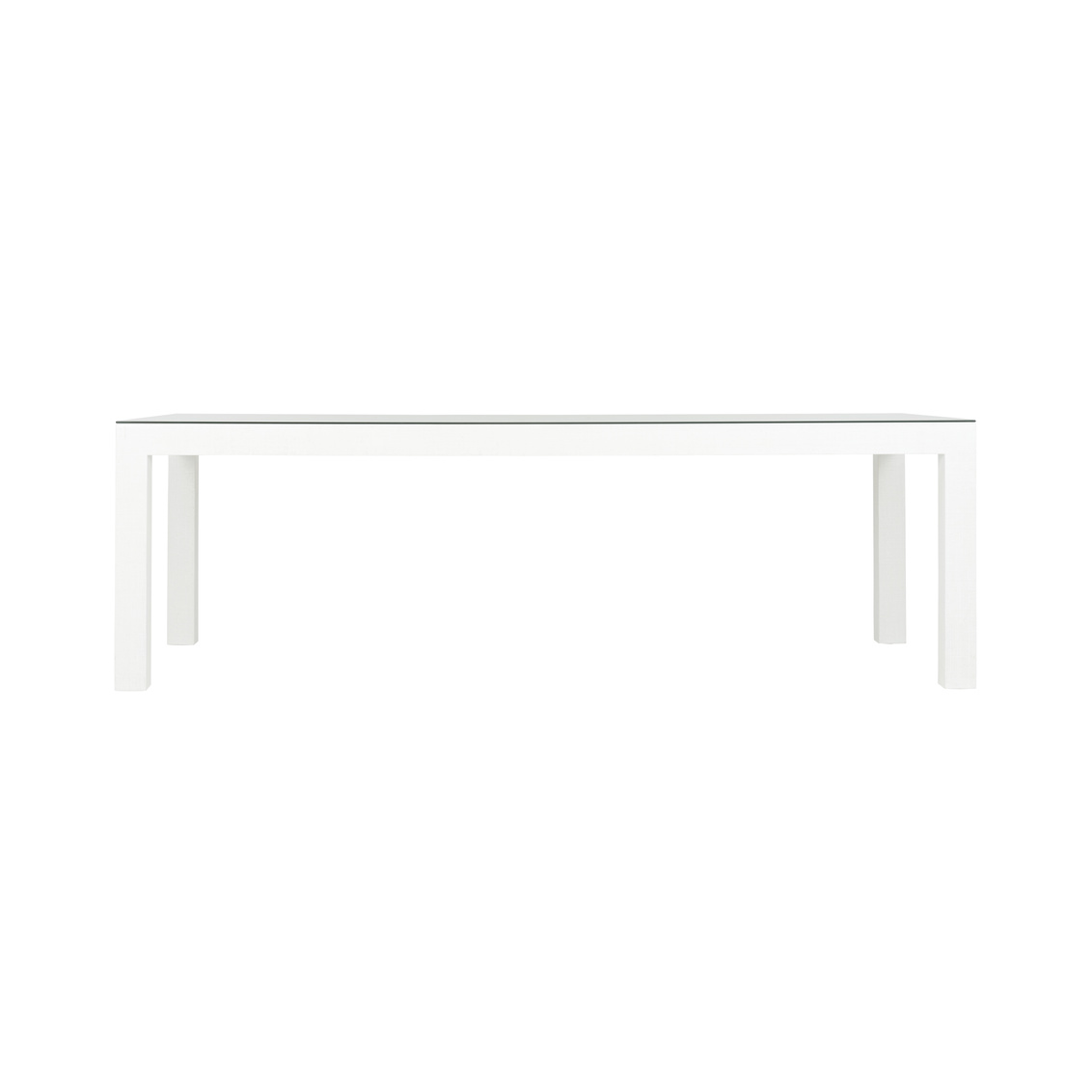 Chelsea House - Sanibel Dining Table in White Lacquer/Clear