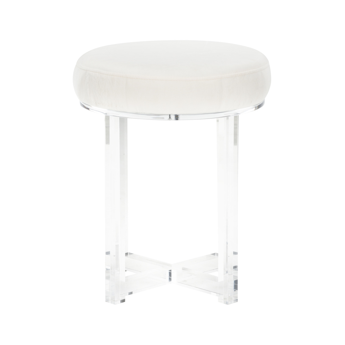 Chelsea House - Lucy Acrylic Stool in Clear/Cream