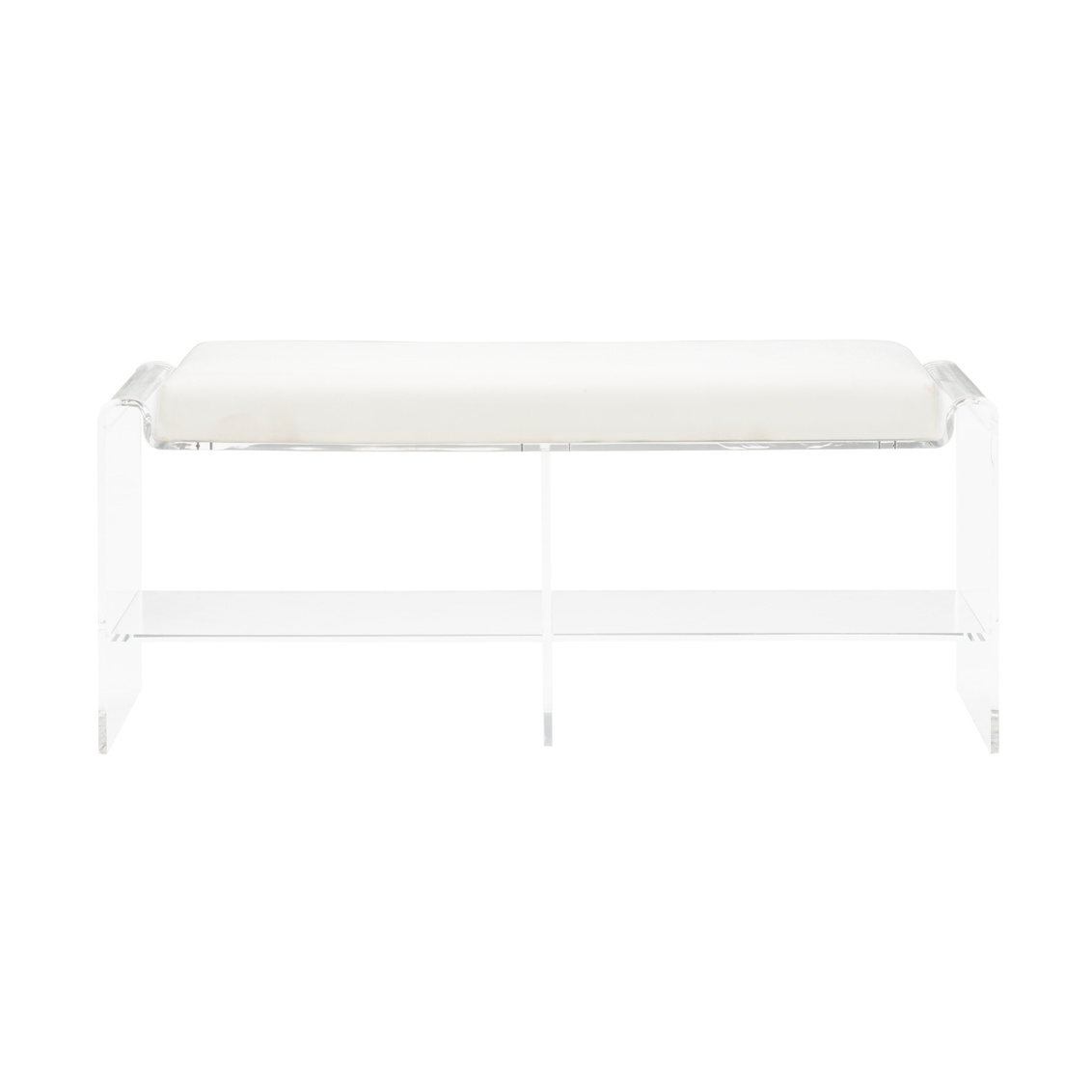 Chelsea House Renee Acrylic Long Bench - Clear/Cream