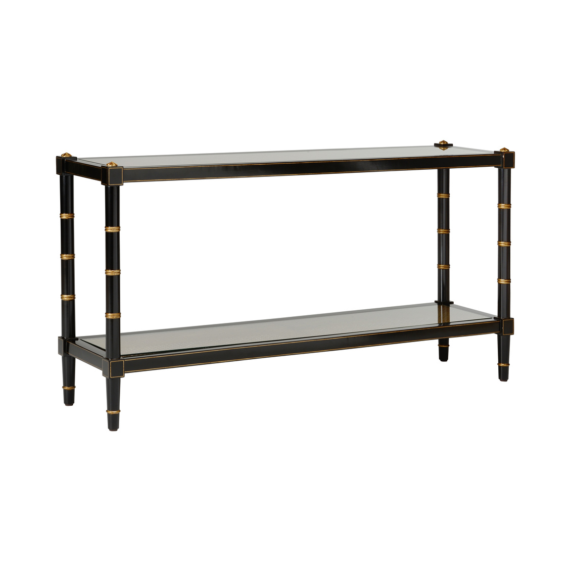 Chelsea House Conner Cane Console - Black