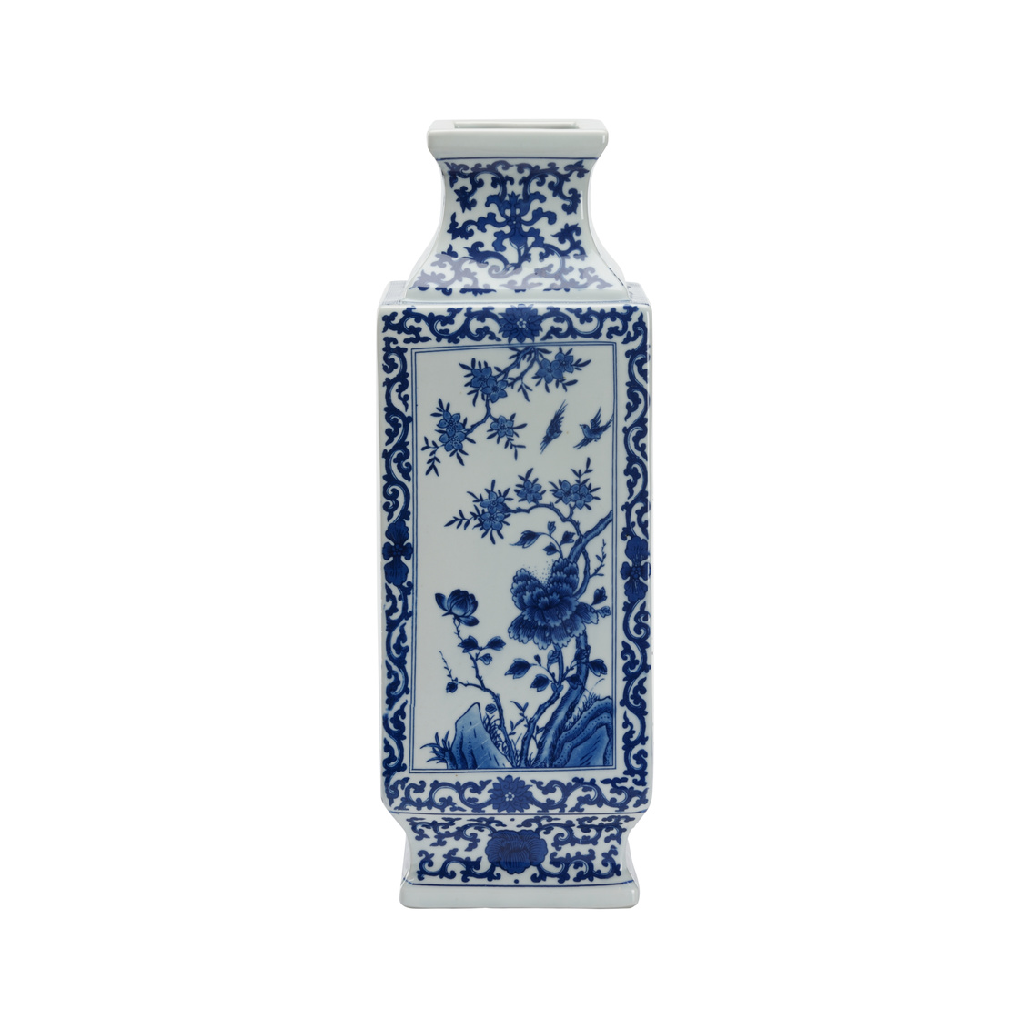 Chelsea House - Dynasty Landscape Vase in Blue/White