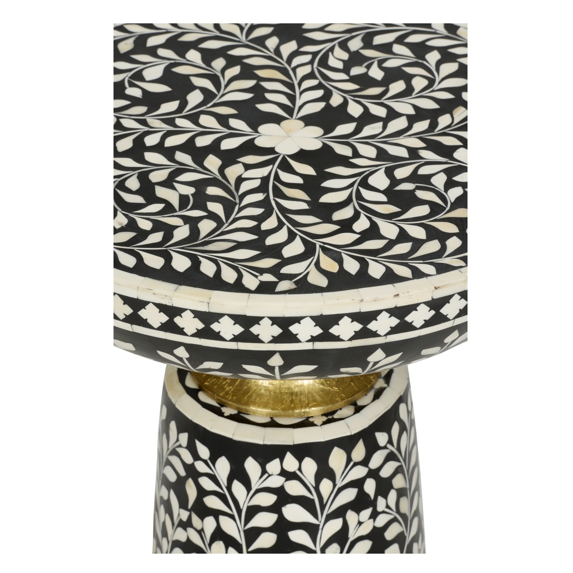 Chelsea House - Lillian Side Table in Black/Natural White