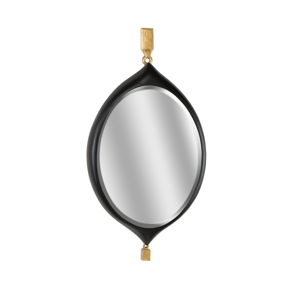 Chelsea House - Cabochon Pendant Mirror in Matte Black