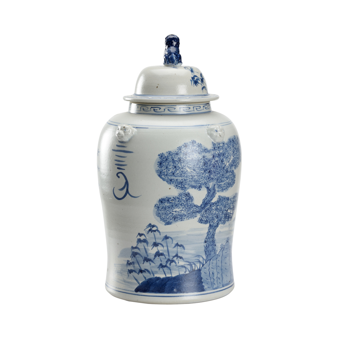 Chelsea House Song Bird Ginger Jar - Blue/ White