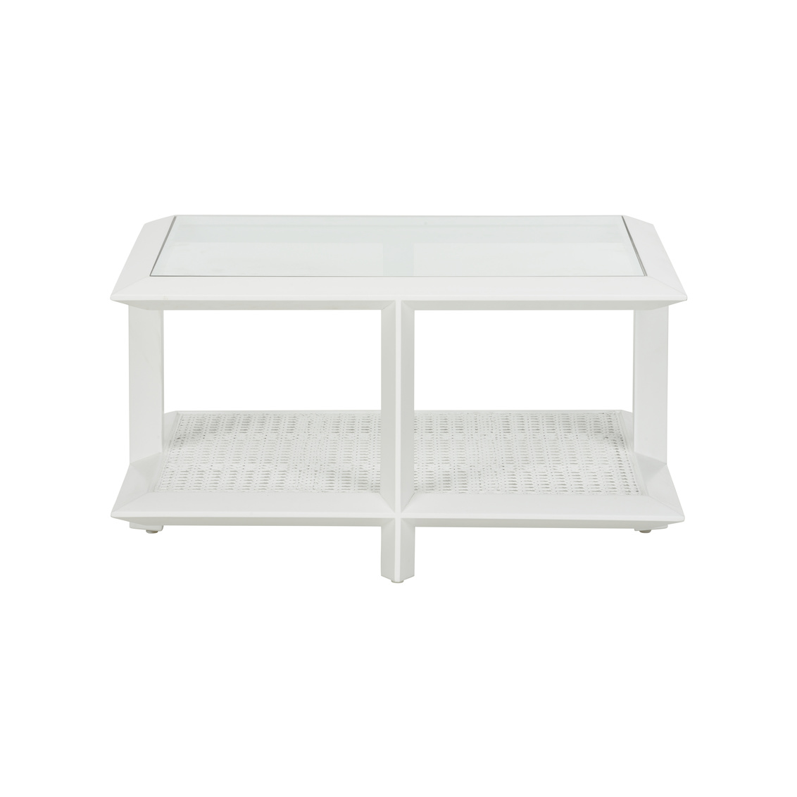 Chelsea House - Wilhelmina Coffee Table in White/Clear