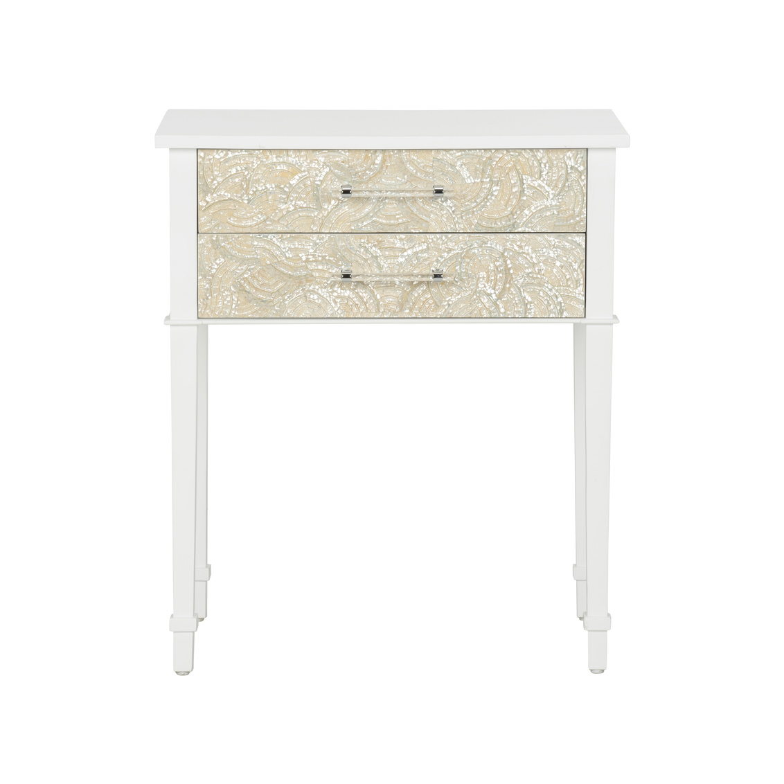 Chelsea House - Pembroke Side Table in White/Natural White