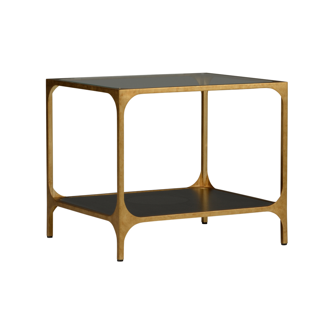 Chelsea House - Herman Side Table in Gold Leaf/Black/Clear