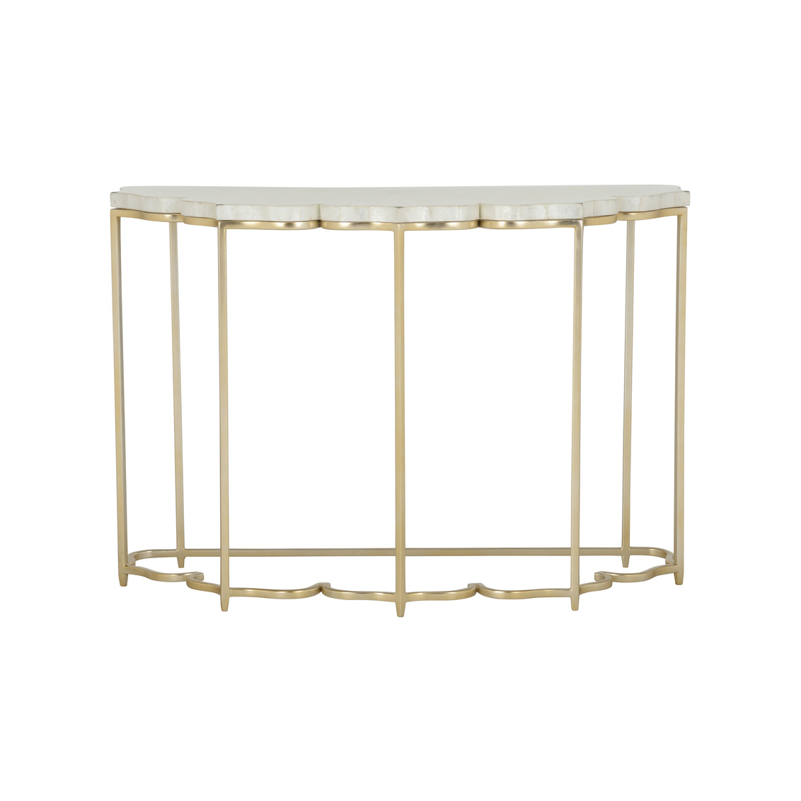 Chelsea House - Lotus Flower Console in Gold/Natural White