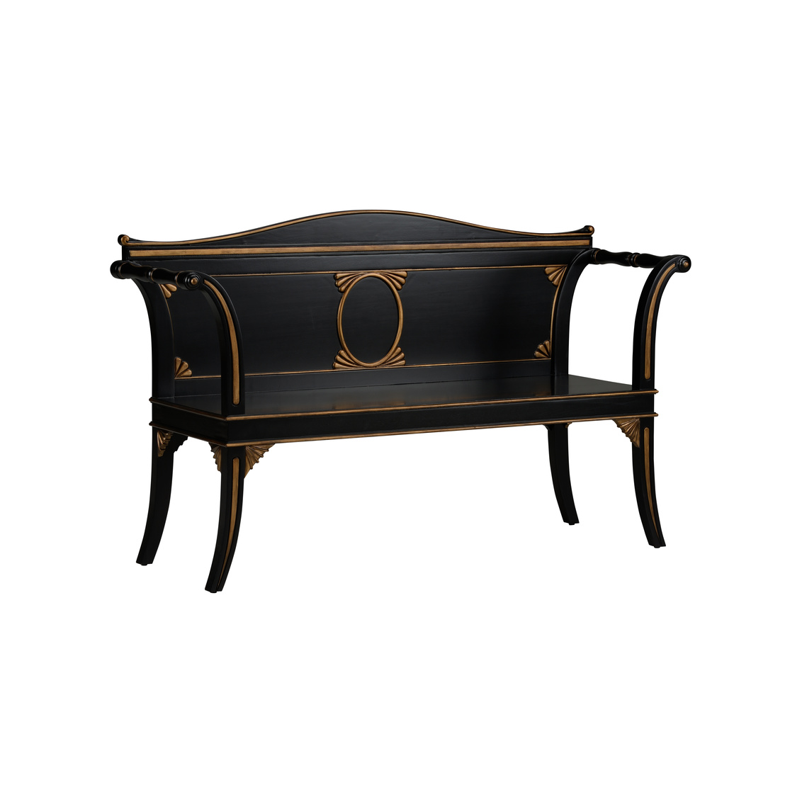 Chelsea House - Irish Bench in Black/Gold