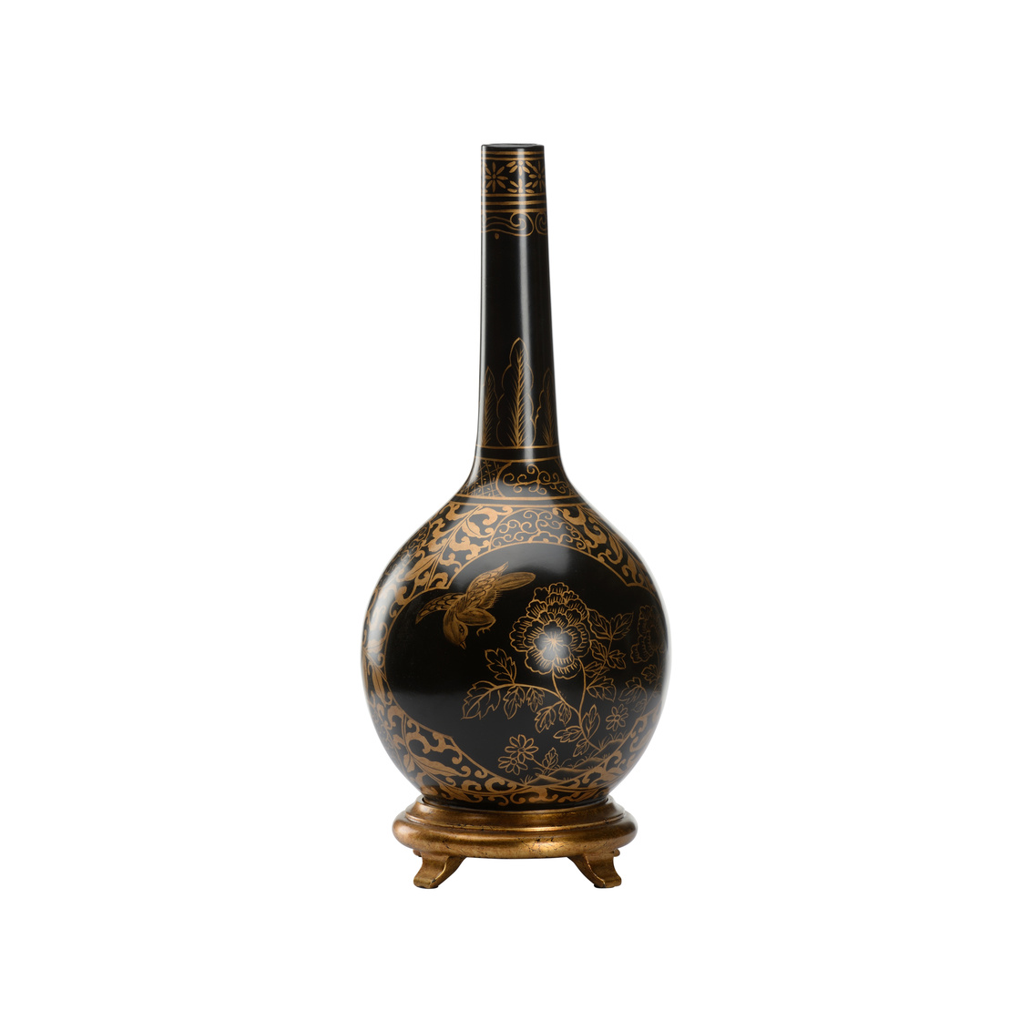 Chelsea House - Bottle Vase in Black, Ceramic