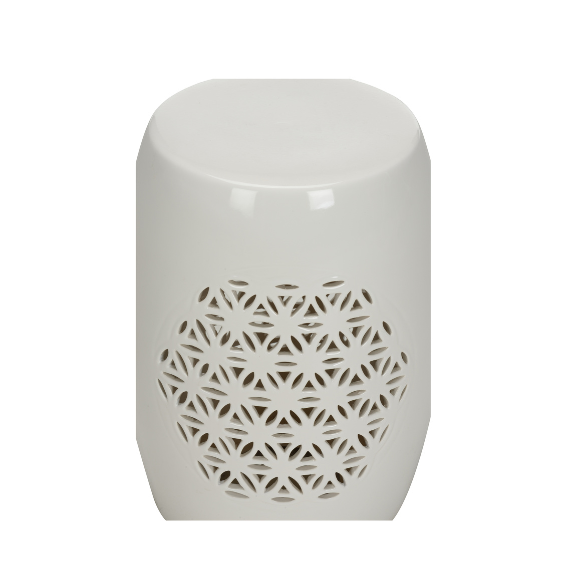 Chelsea House - Flower of Life Garden Seat in White