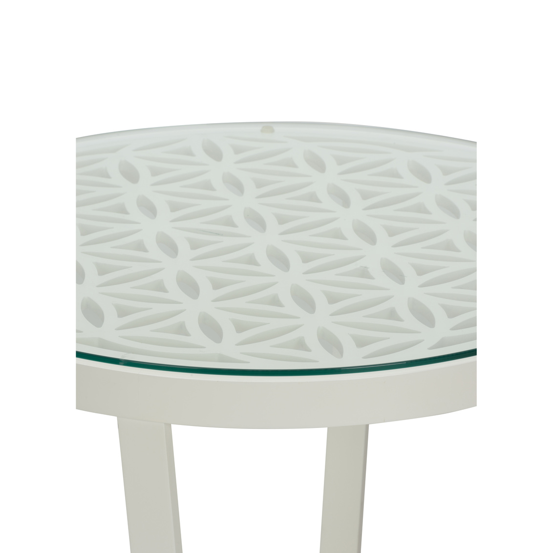 Chelsea House Flower of Life Side Table - White