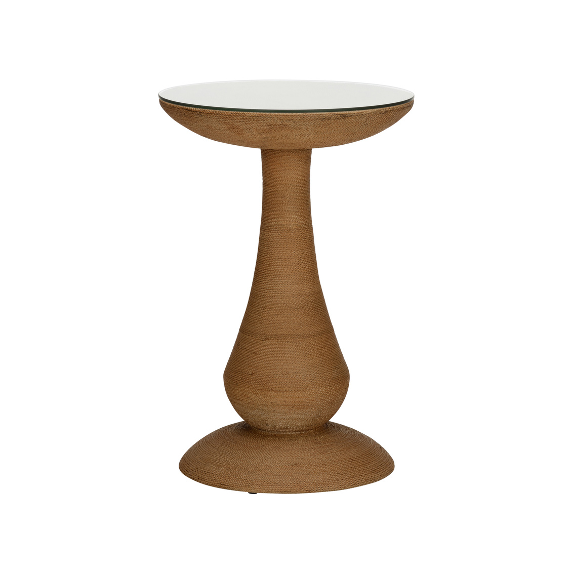 Chelsea House - Twisted Rope Side Table in Natural/Clear/Plain