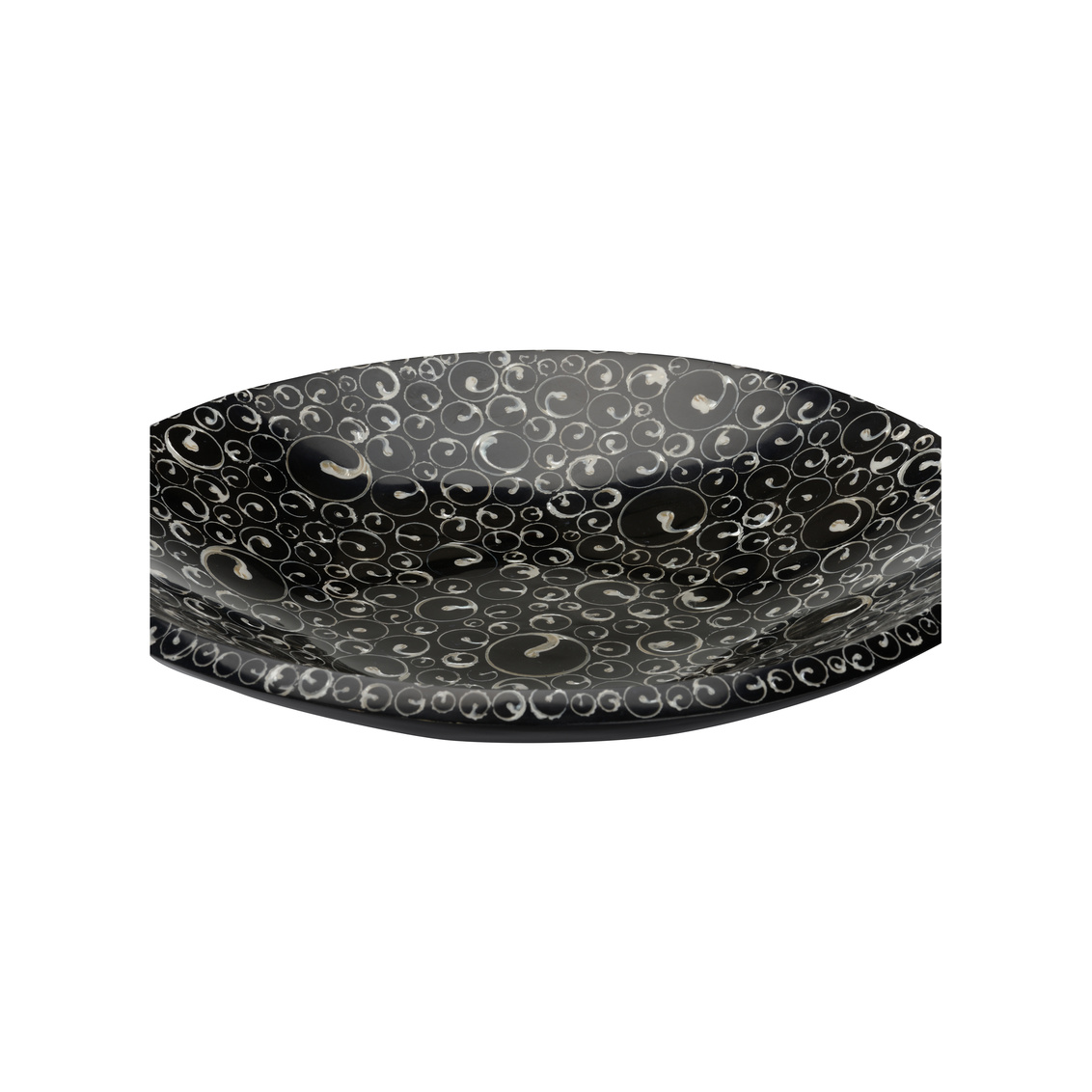 Chelsea House Crackled Platter - Black/White