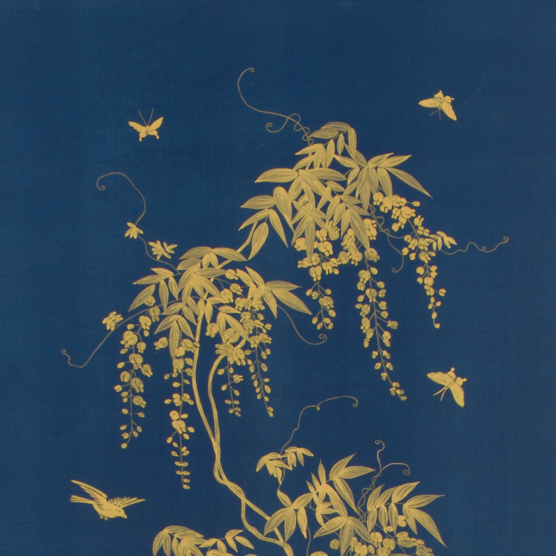 Chelsea House - Gold Flowering Tree On Blue A