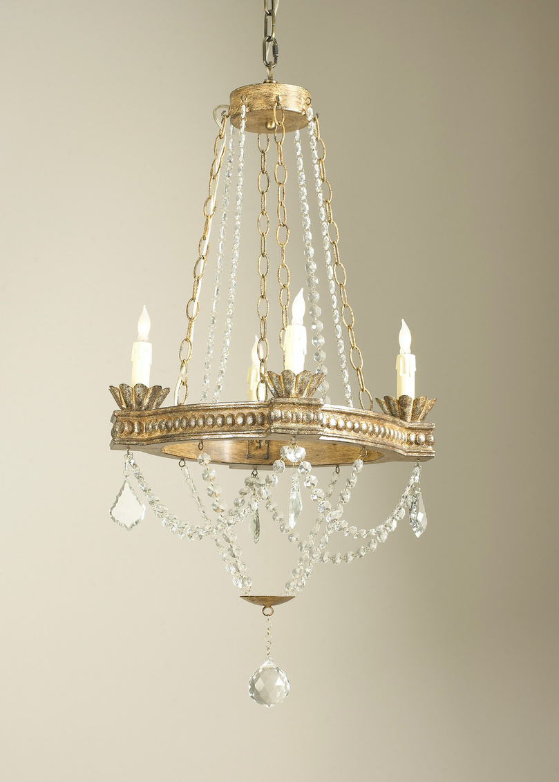 Chelsea House - Meredith Chandelier in Antique Silver/Clear