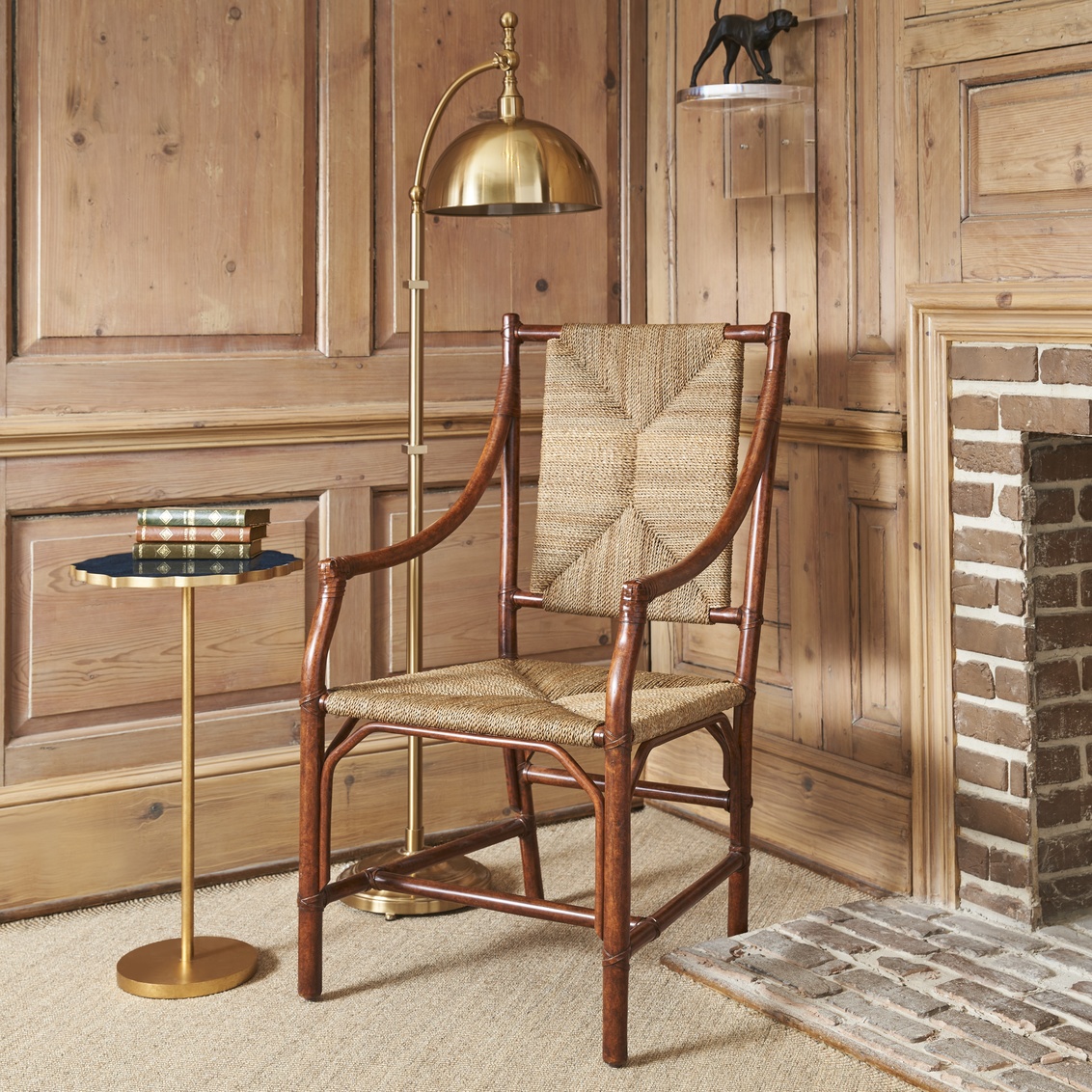 Chelsea House Berlin Floor Lamp - Antique Brass