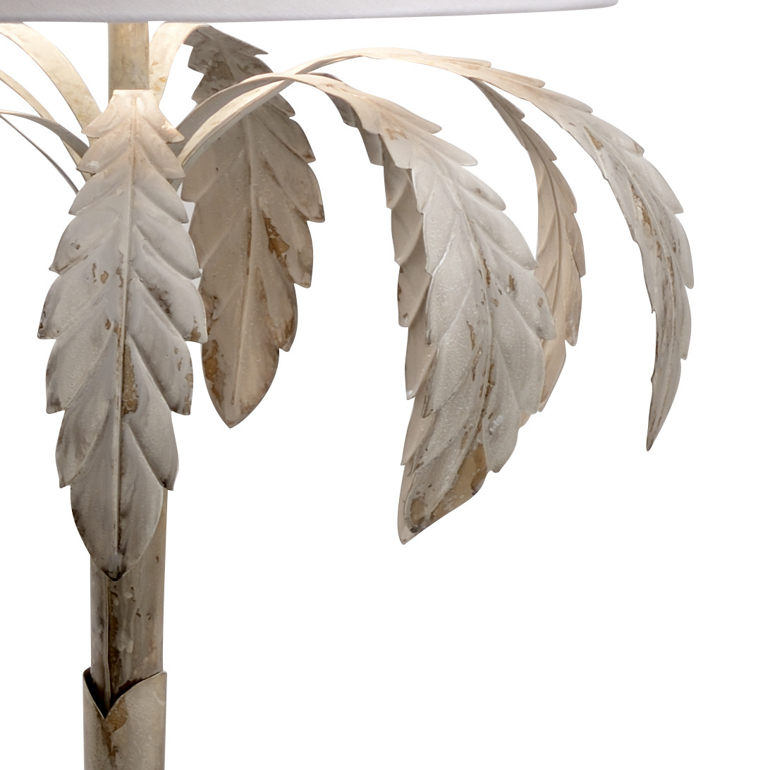 Chelsea House Palm Floor Lamp - Whitewash