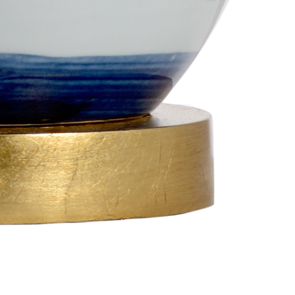 Chelsea House - Swirl Lamp in Cobalt/White