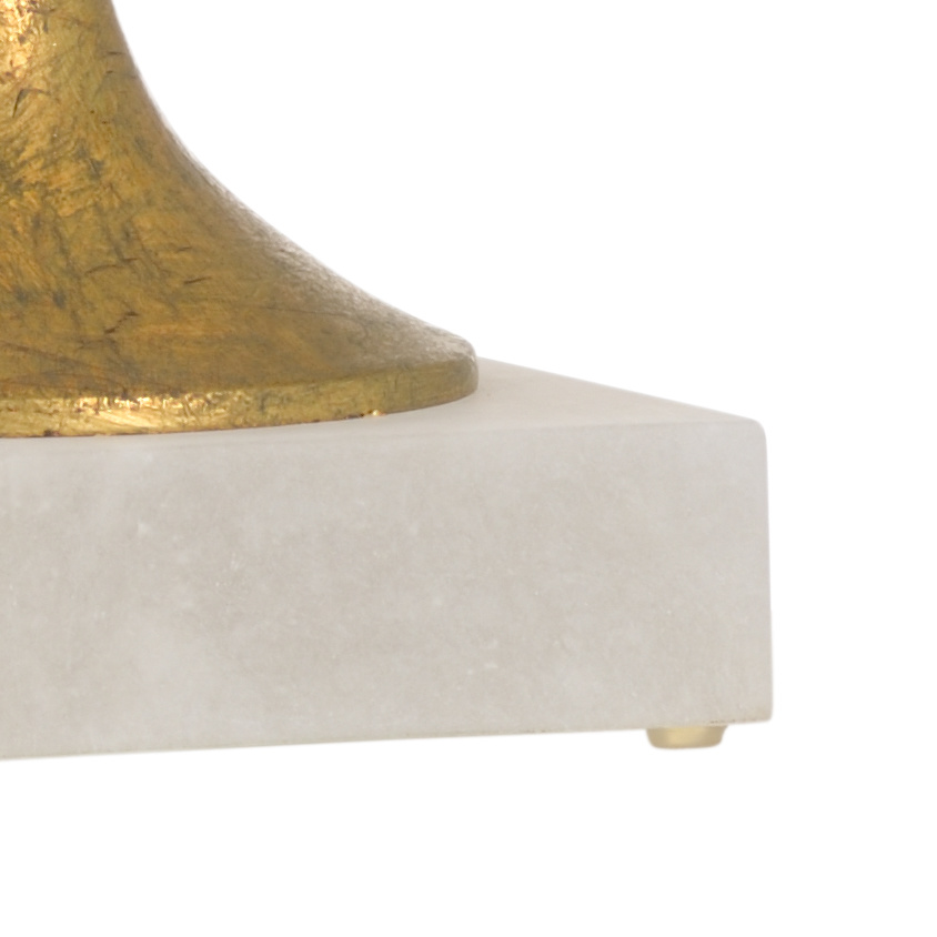 Chelsea House - Charlotte Lamp in Natural White/Antique Gold Leaf