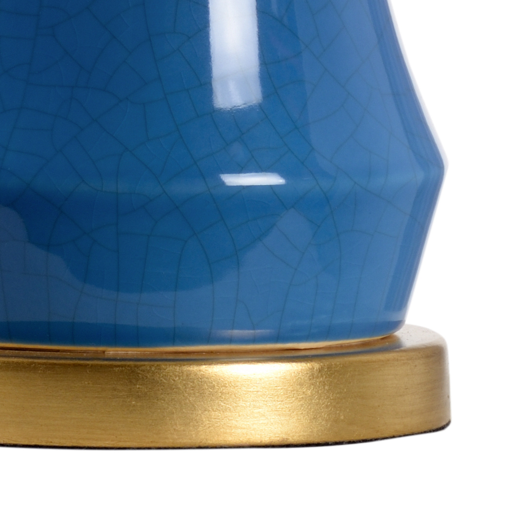 Chelsea House - Bel Air Lamp in Blue Crackle