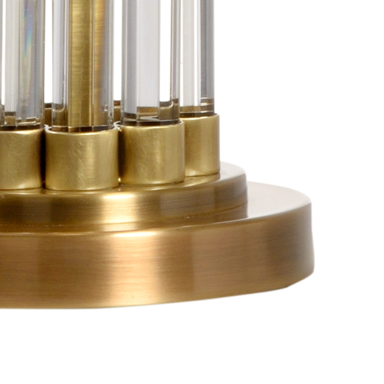 Chelsea House Petite Column Lamp - Clear/Antique Brass