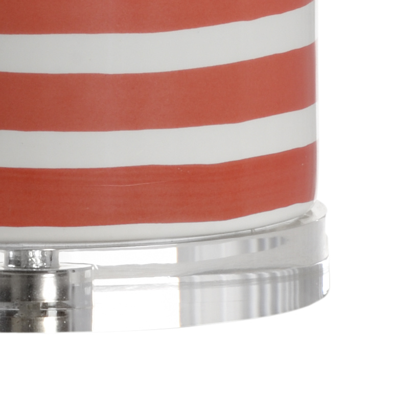 Chelsea House Orange Banded Lamp - Orange/White