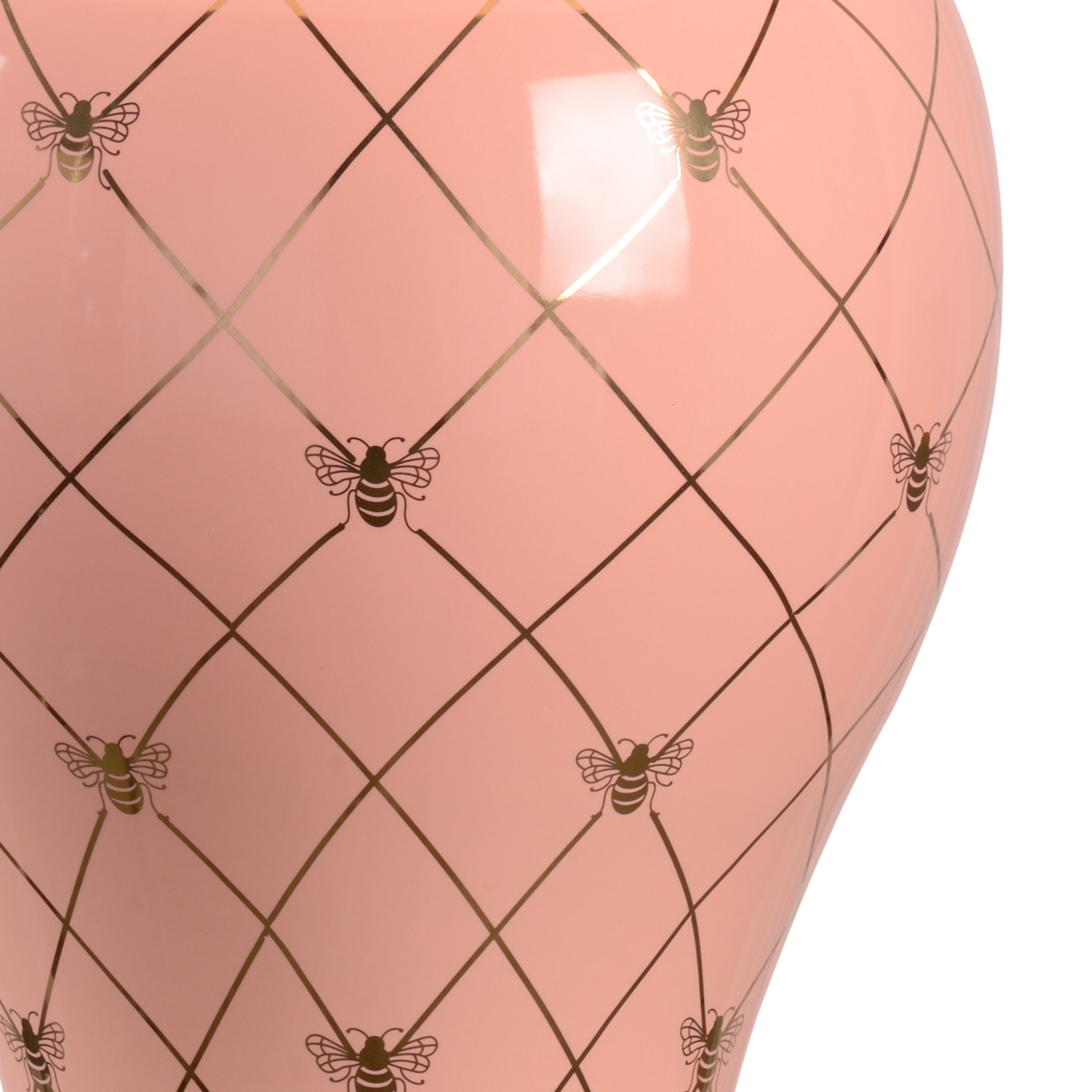 Chelsea House Ginger Jar Lamp - Coral