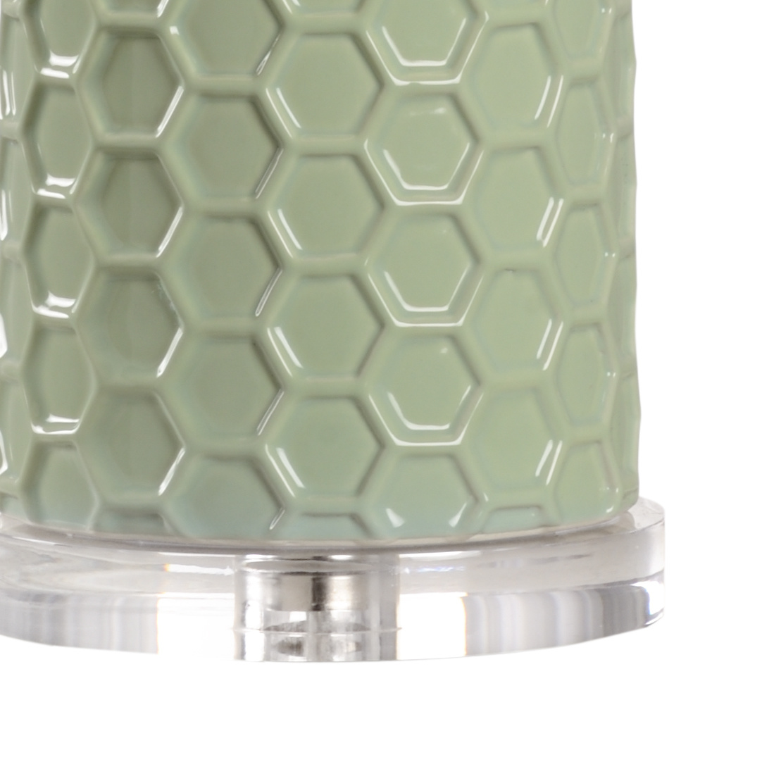 Chelsea House April Honeycomb Lamp - Pistachio