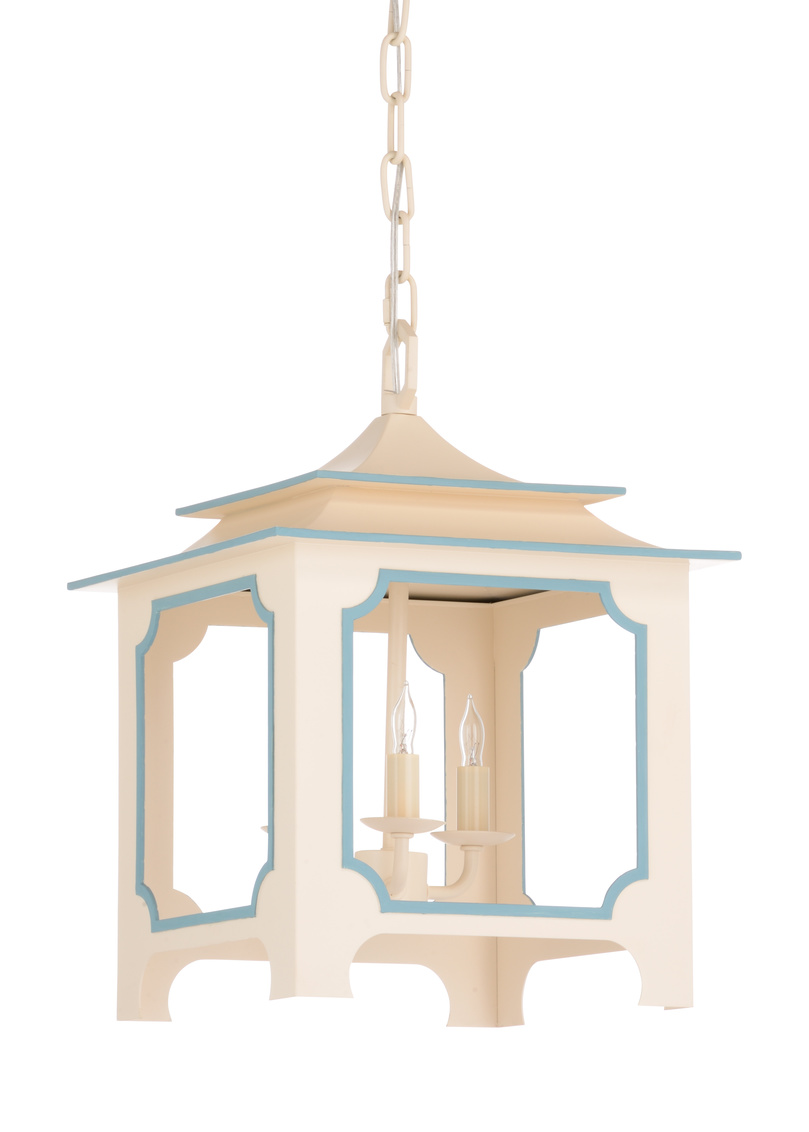 Chelsea House Tole Pagoda Lantern - Cream, Small