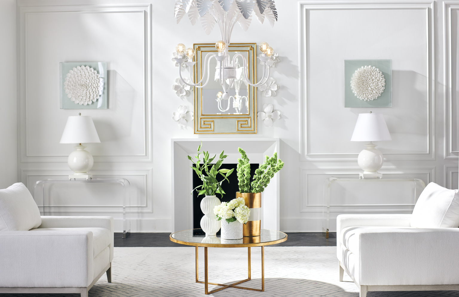 Chelsea House - Fern Chandelier in White