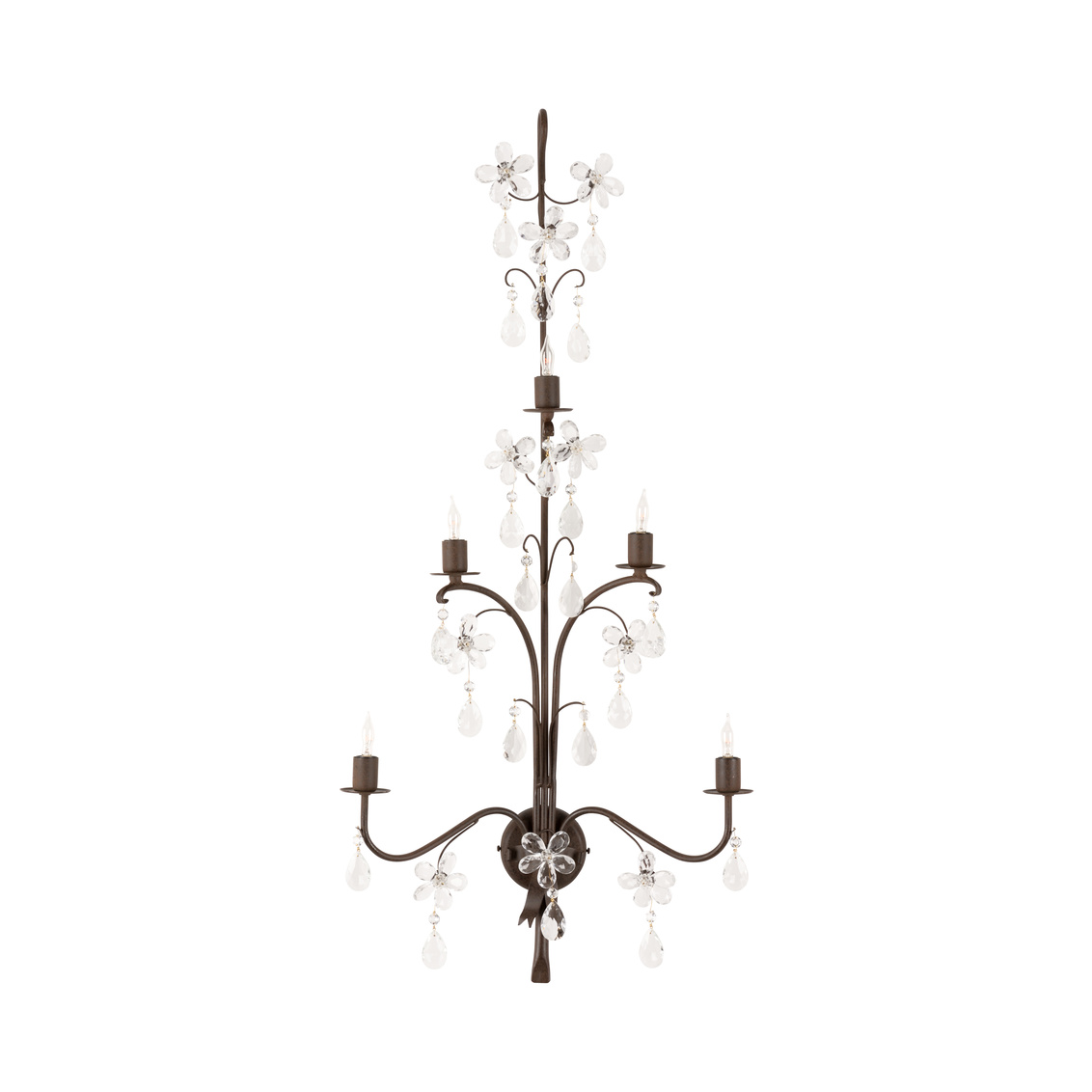 Chelsea House - Perennial Sconce in Bronze/Clear