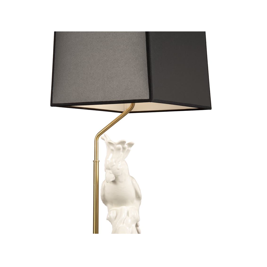 Chelsea House Hope White Parrot Lamp - White/Black, Left Facing