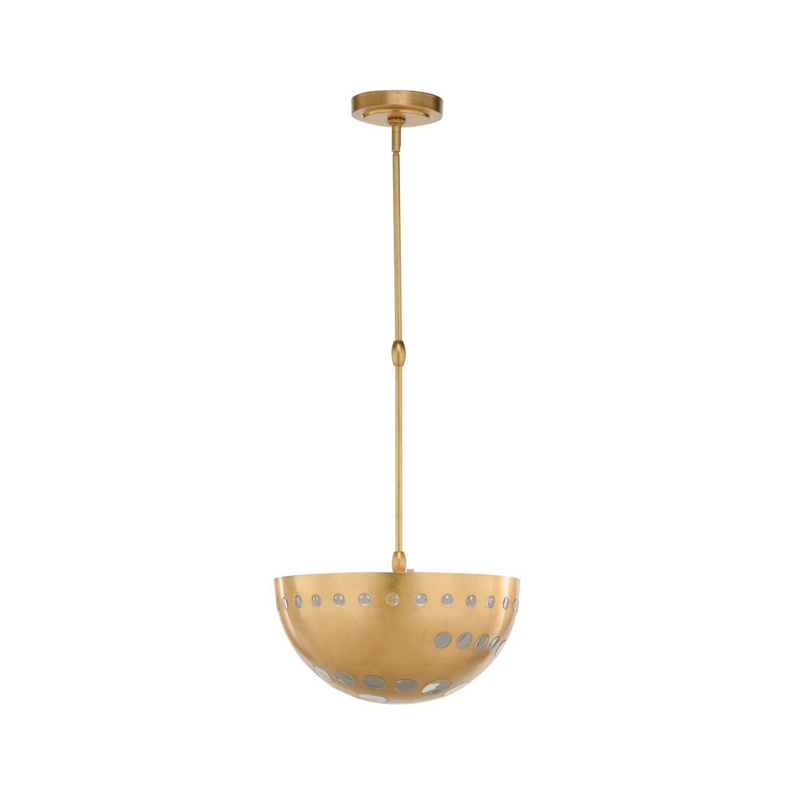 Chelsea House - Cirque Small Pendant in Antique Gold Leaf/Clear