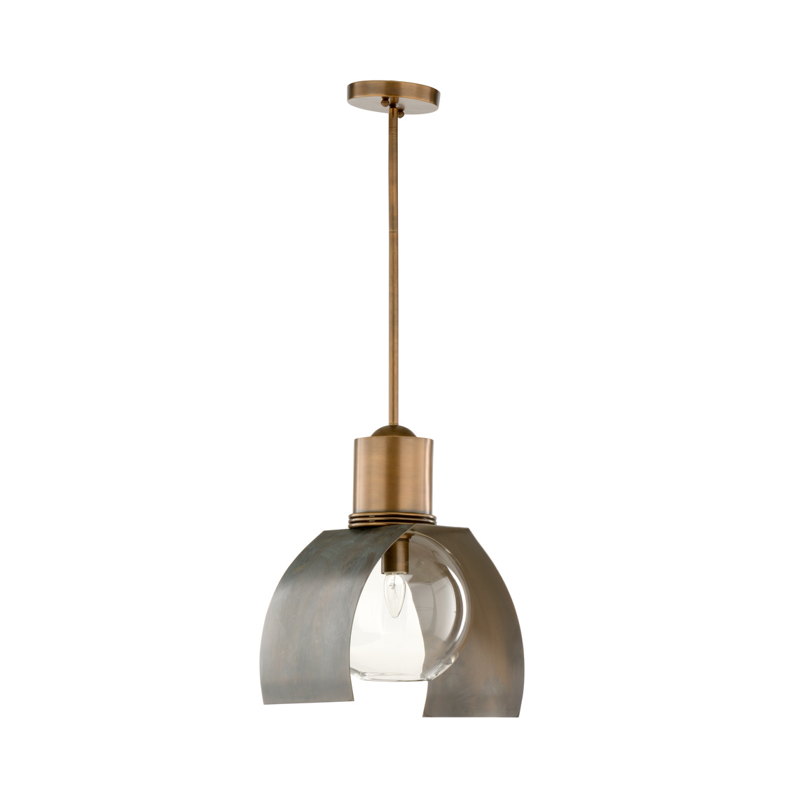 Chelsea House - John Pendant in Verdi/Coffee Bronze/Clear