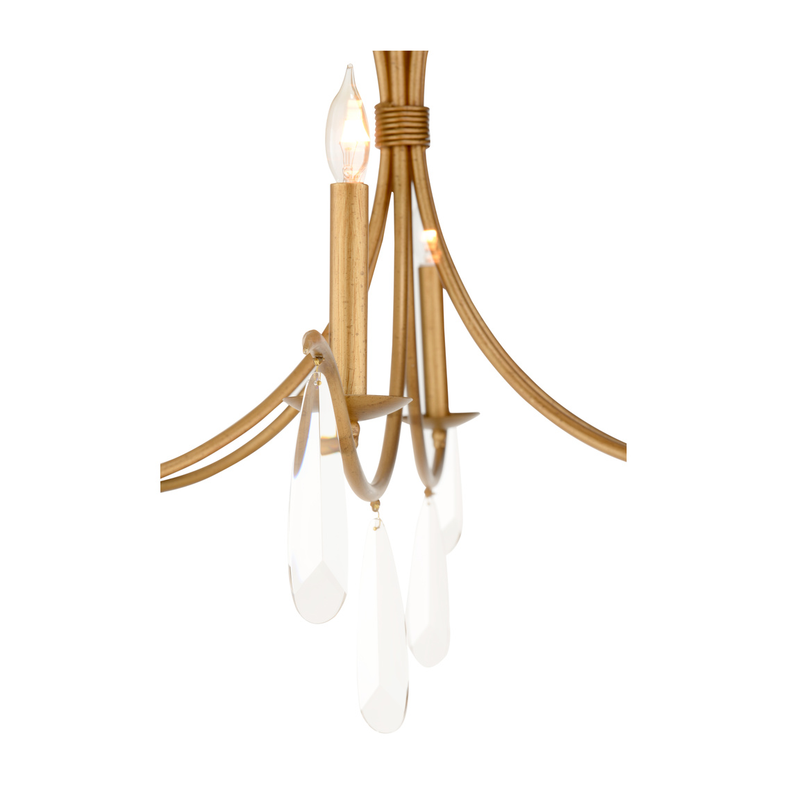 Chelsea House - Giulia Chandelier in Antique Gold/Clear