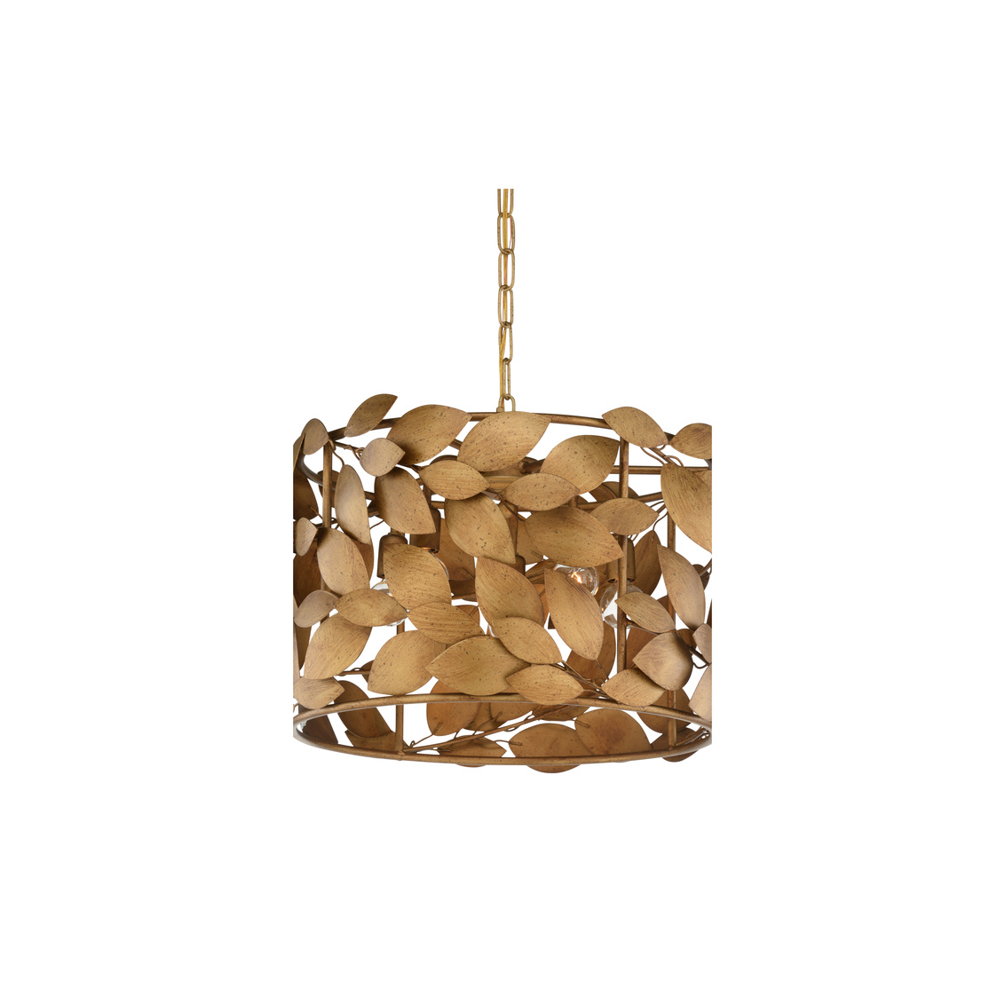 Chelsea House - Ficus Round Chandelier in Antique Gold