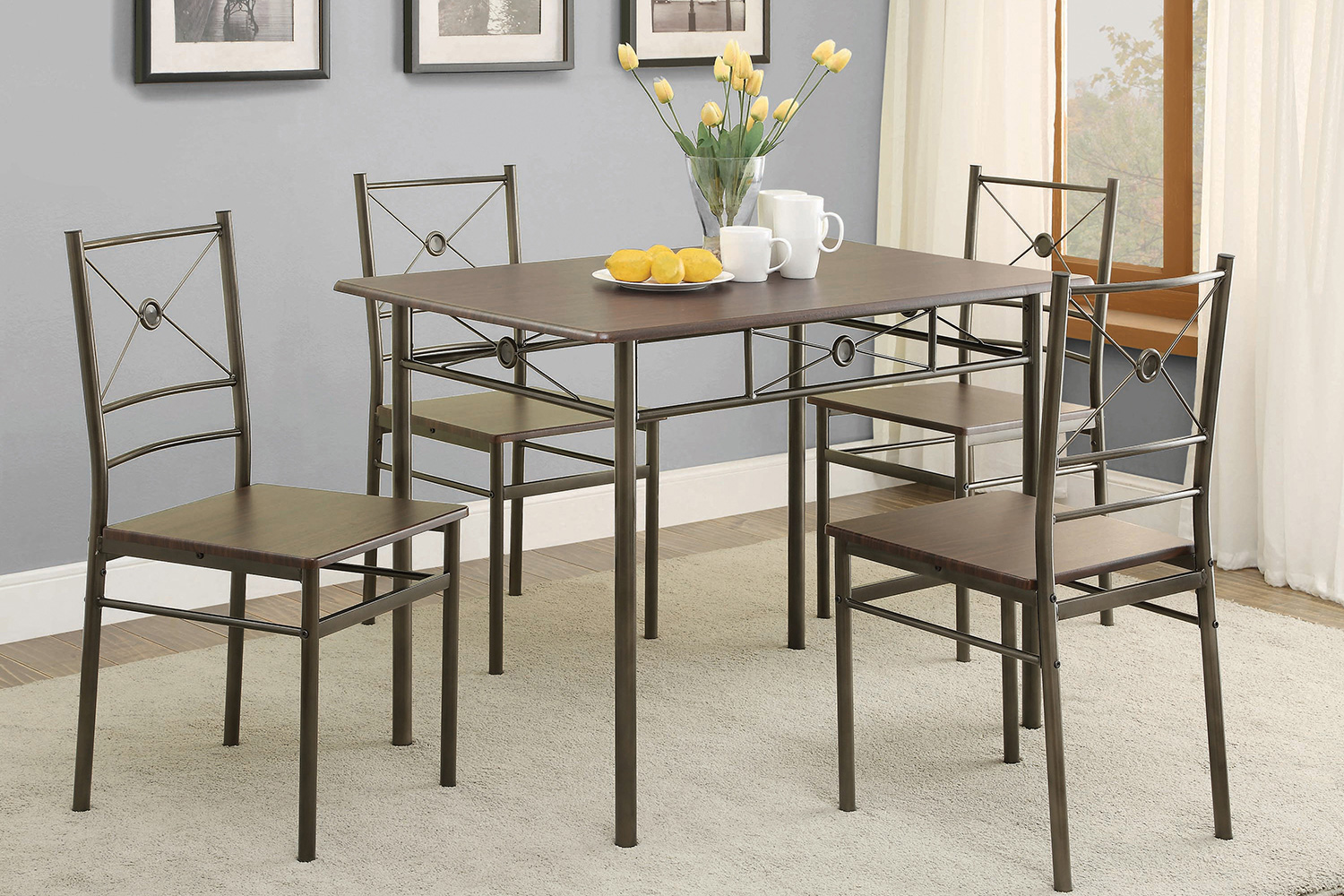 Coaster - 5-Piece Rectangular Dining Set