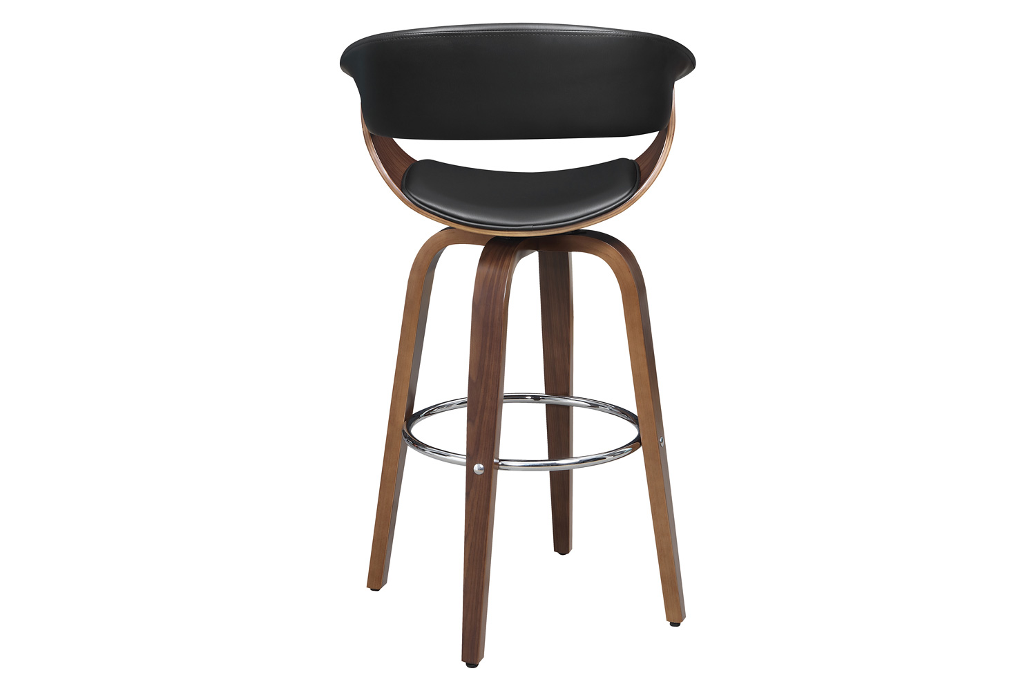 Coaster Upholstered Swivel Bar Stool - Walnut/Black