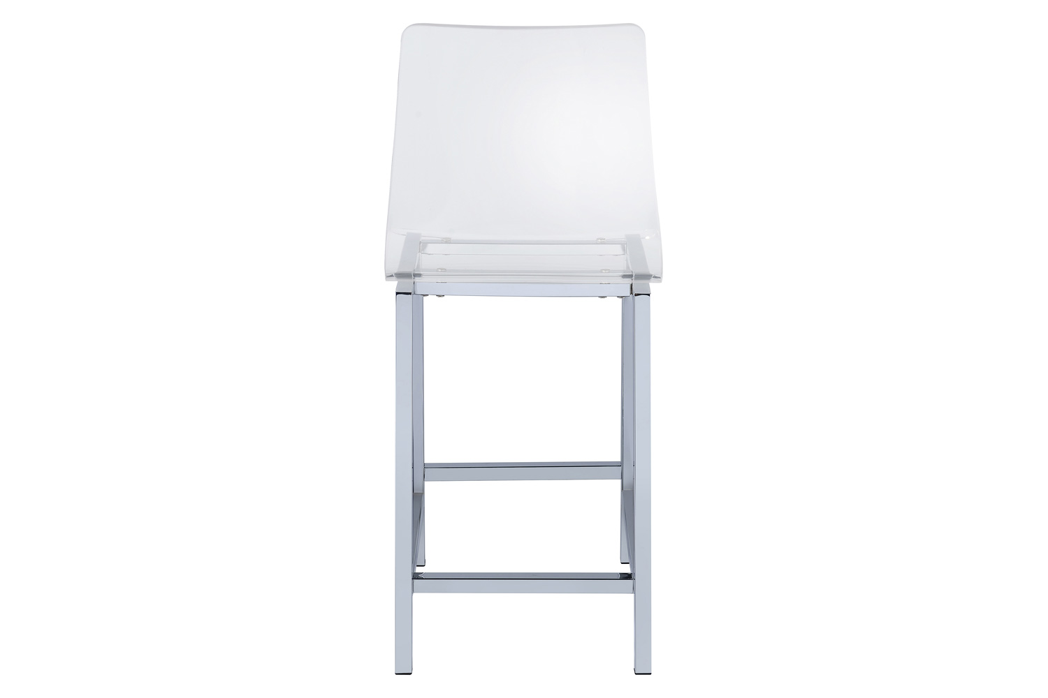 Coaster - Counter Height Stools (Set Of 2) in Chrome/Clear Acrylic