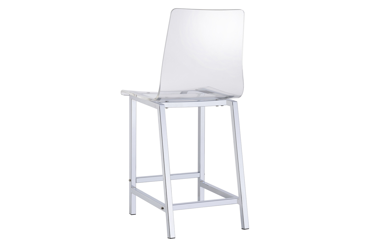 Coaster - Counter Height Stools (Set Of 2) in Chrome/Clear Acrylic