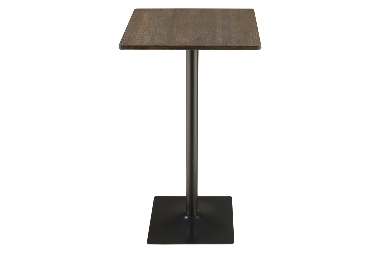 Coaster - Square Bar Table in Dark Elm/Matte Black